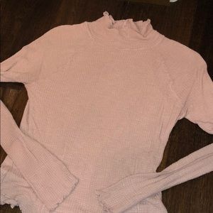 FREE PEOPLE MOCK NECK SHIRT